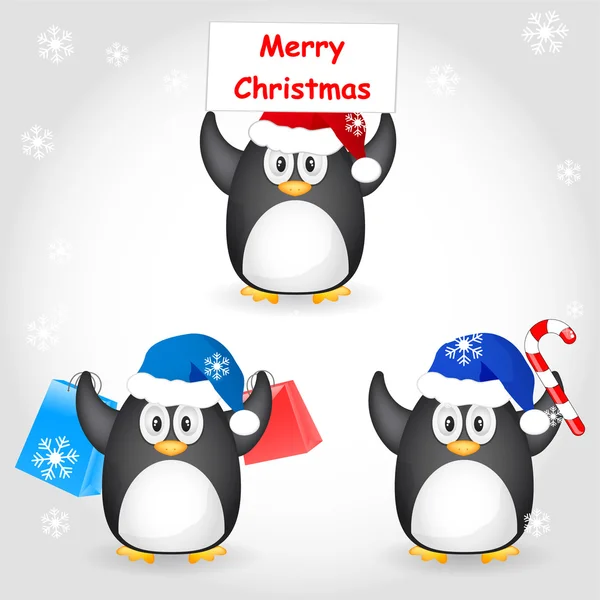 Pingouin de Noël — Image vectorielle