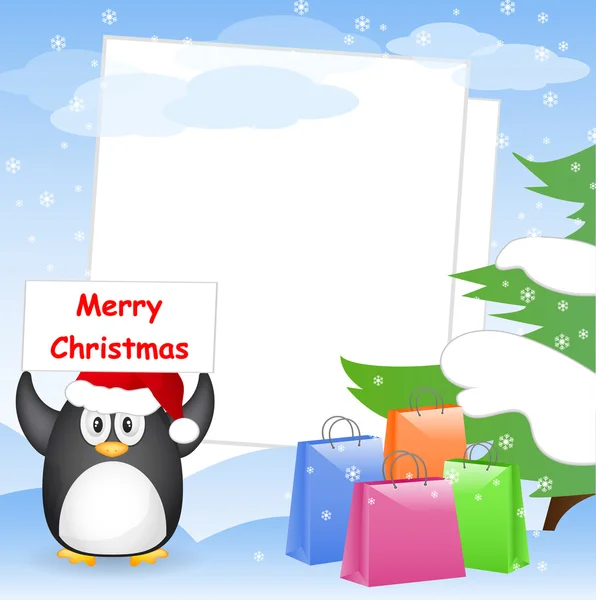 Christmas gratulationskort med plats för din text — Stock vektor