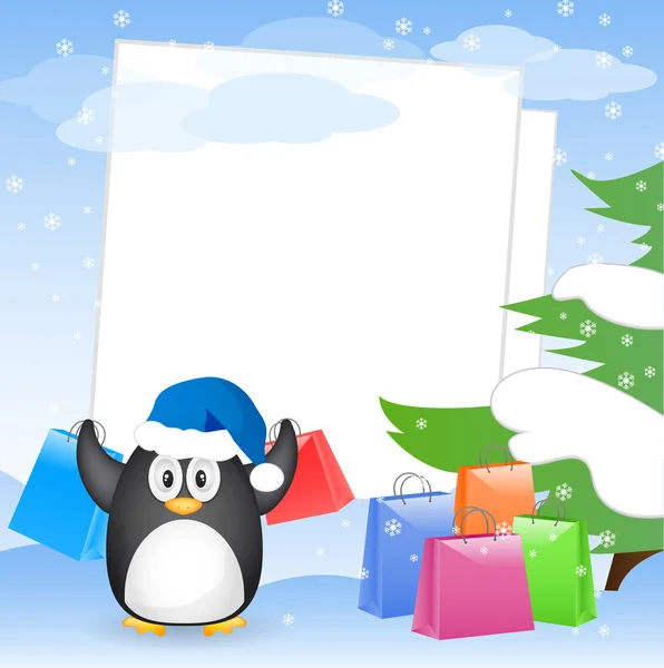 Christmas gratulationskort med plats för din text — Stock vektor
