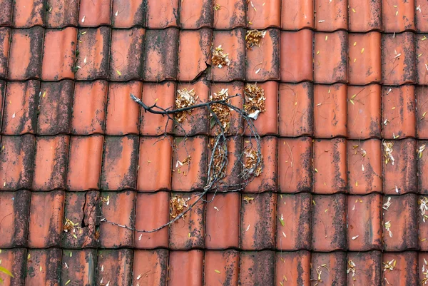 古い赤い屋根瓦 — ストック写真