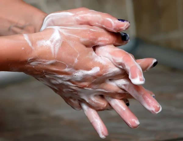 Händewaschen Stockbild