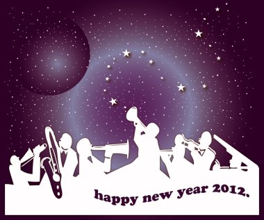 Happy new year 2012 clipart