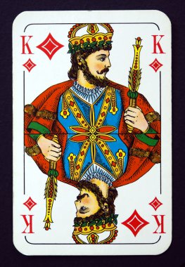 Playing card king cube clipart