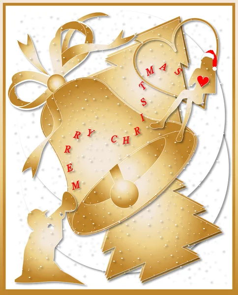 Merry Christmas and Happy New Year - greeting card — Stock Photo, Image