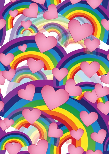 Rainbows and hearts — Stock Photo, Image