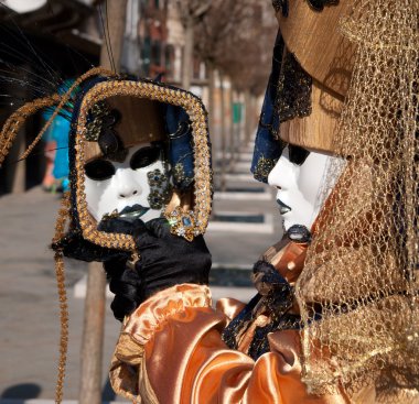 Traditional Venice Carnival mask clipart