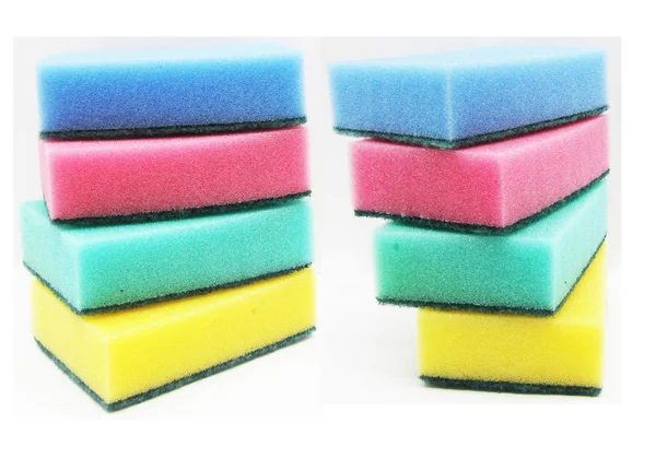 Esponjas de cor para lavar louça — Fotografia de Stock