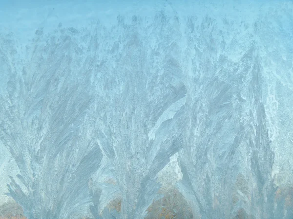 Vidro congelado na janela — Fotografia de Stock