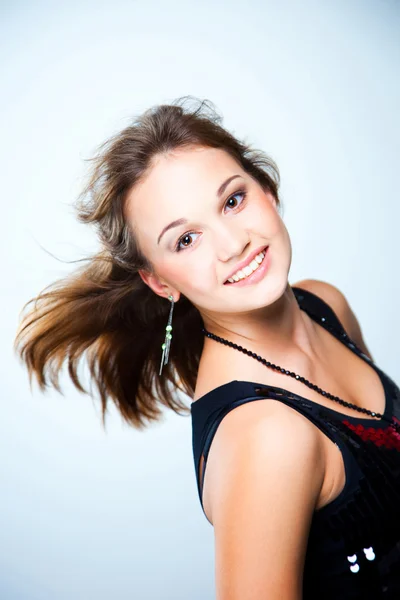 Портрет молодої красивої дівчини-танцюриста диско — стокове фото