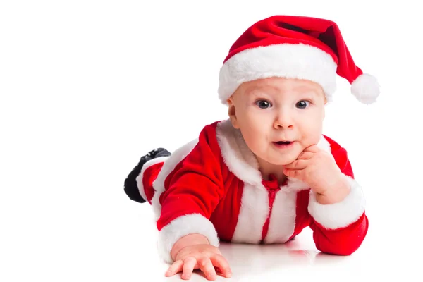 Little cute baby gnome in red — Stock Photo, Image
