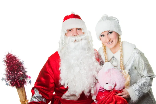 Russian Christmas characters father Frost and Snow Maiden — Stock Photo, Image