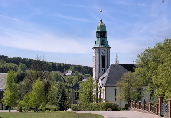 Μια εκκλησία στο το erzgebirge — Φωτογραφία Αρχείου