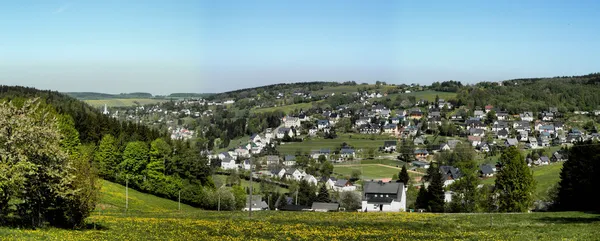 Село в на Erzgebirge — стокове фото