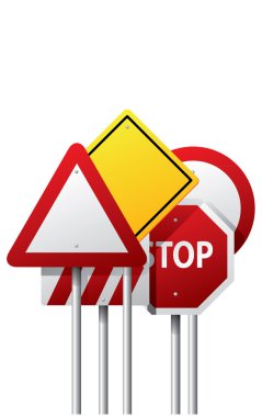 Vector road signs clipart