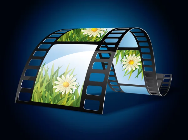Ταινία ταινία σε μπλε φόντο — Διανυσματικό Αρχείο