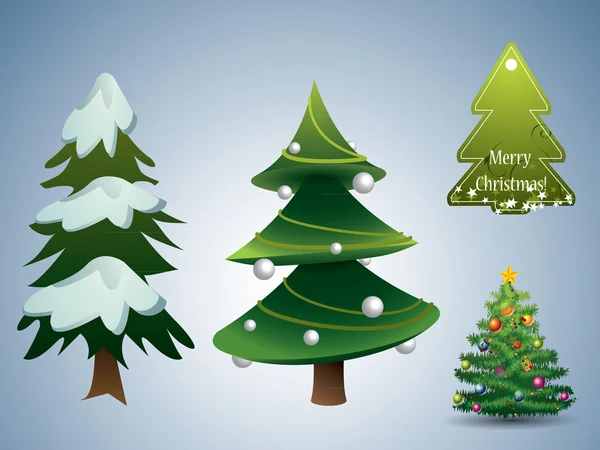 Set albero di Natale — Vettoriale Stock