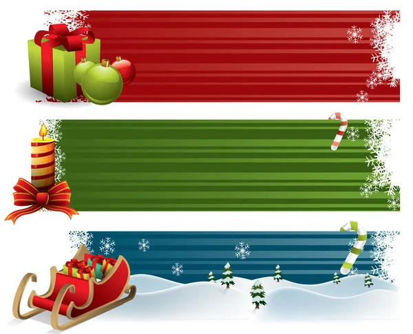 Banderas de Navidad — Vector de stock