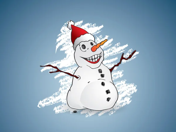 Happy snowman — Stock Vector
