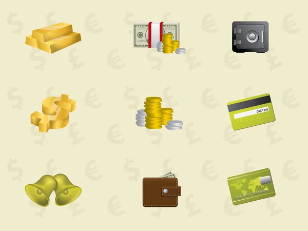Gold icons — Stock Vector