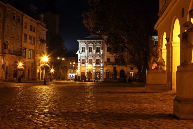 Lviv city center clipart