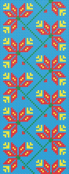 Ukrainian embroidery flowers on blue Royalty Free Stock Illustrations