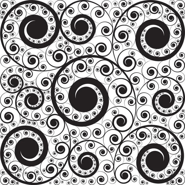 Stock vector Monochrome pattern of curls