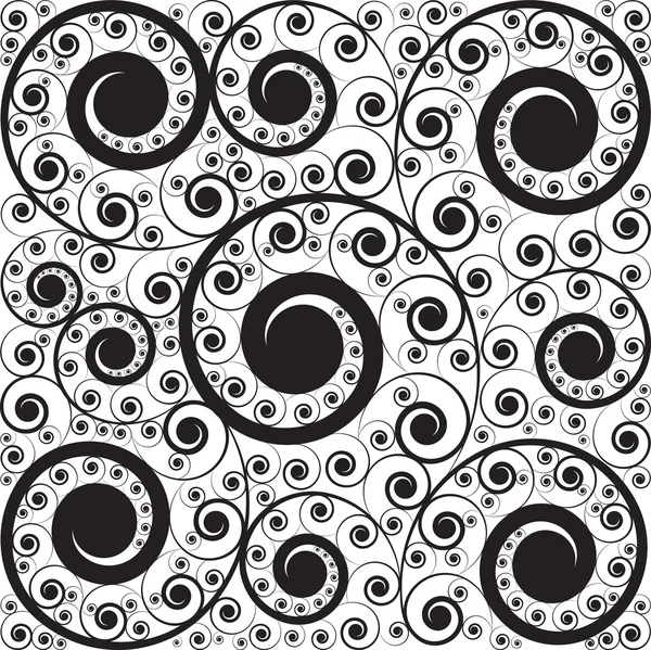 Monochrome pattern of curls Vector Graphics