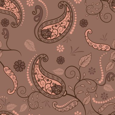 Brown paisley clipart