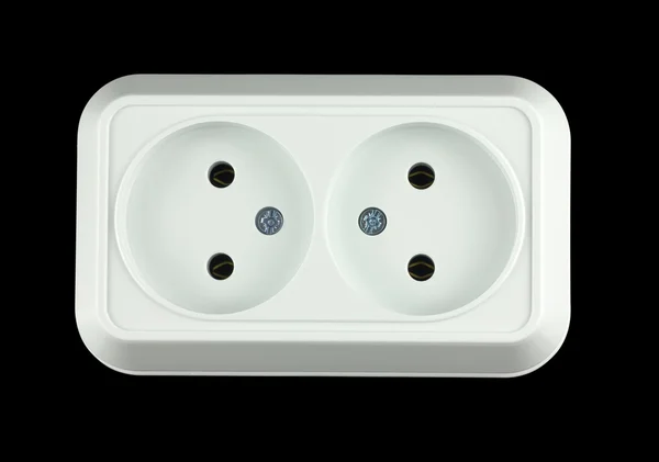 stock image White Power Outlet and socket