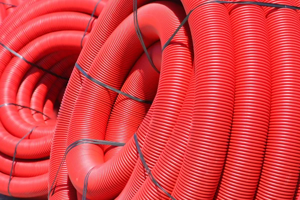 赤いチューブ コイル — ストック写真