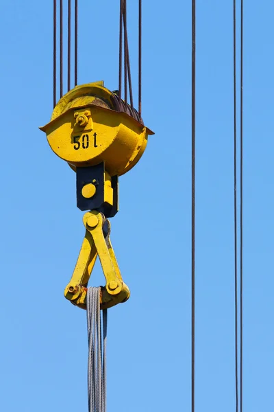 Crane pulley — Stock Photo, Image
