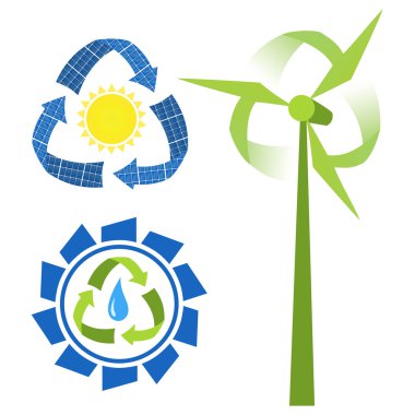 Recycle sources of energy clipart