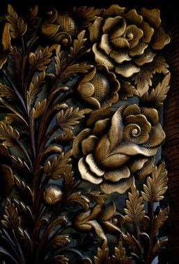 Wood carving patterns clipart