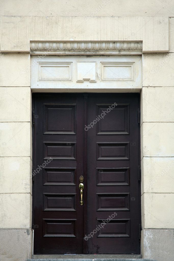 Heavy stone door
