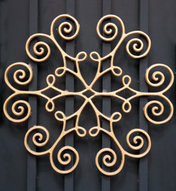 Gold metal decorative iron clipart