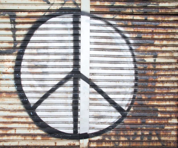 stock image Graffiti on a wall - Peace