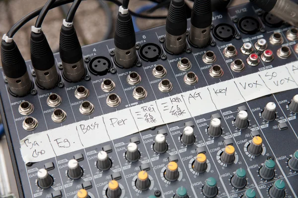 Pro audio mixing board — Stock Photo, Image