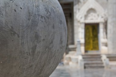 Ball in a Buddhist temple clipart