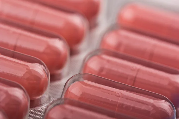 Brązowy opakowania tabletek — Zdjęcie stockowe