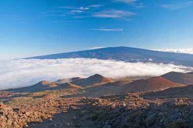 Clouds and clear skies from the Hawaiian Mountains clipart
