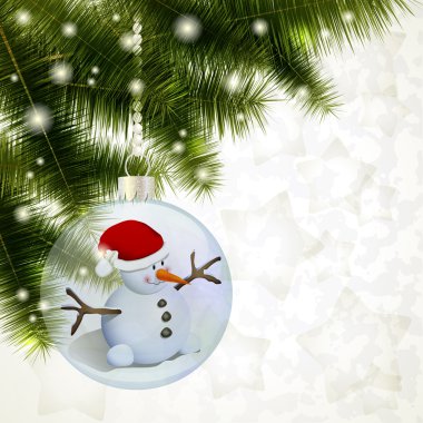 Merry Snowman clipart