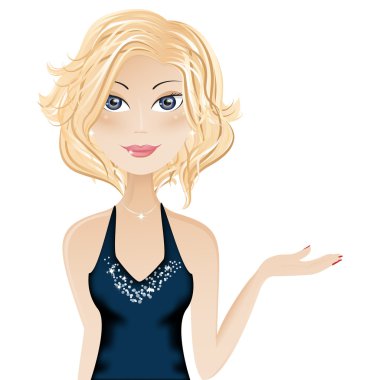 Blond girl clipart