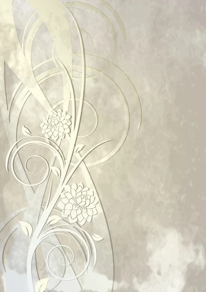 Fleurs et tourbillons — Image vectorielle