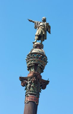 Column Christopher Columbus in Barcelona clipart