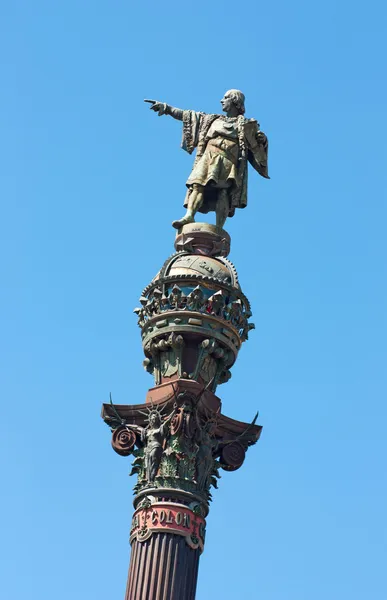Kolumnen christopher columbus i barcelona — Stockfoto