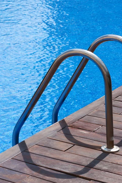 stock image Swimming pool and handrail