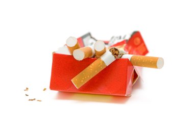 Broken cigarette. No smoking. clipart