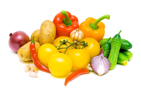 Bodegón de verduras frescas — Foto de Stock