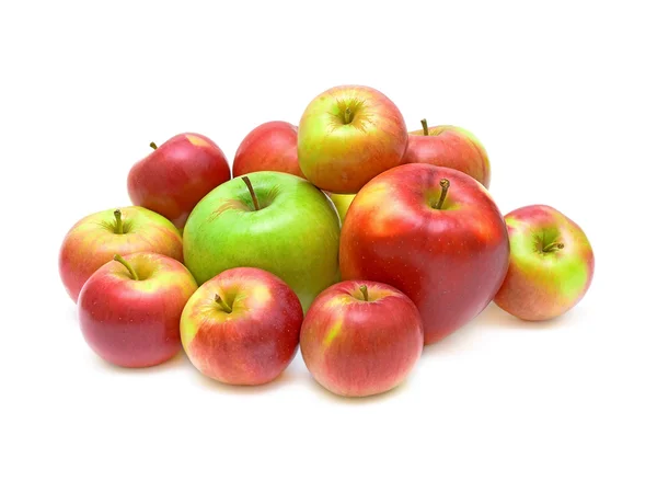 Manzanas sobre fondo blanco —  Fotos de Stock