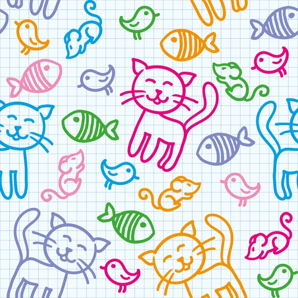 Γάτα μοτίβο — Διανυσματικό Αρχείο